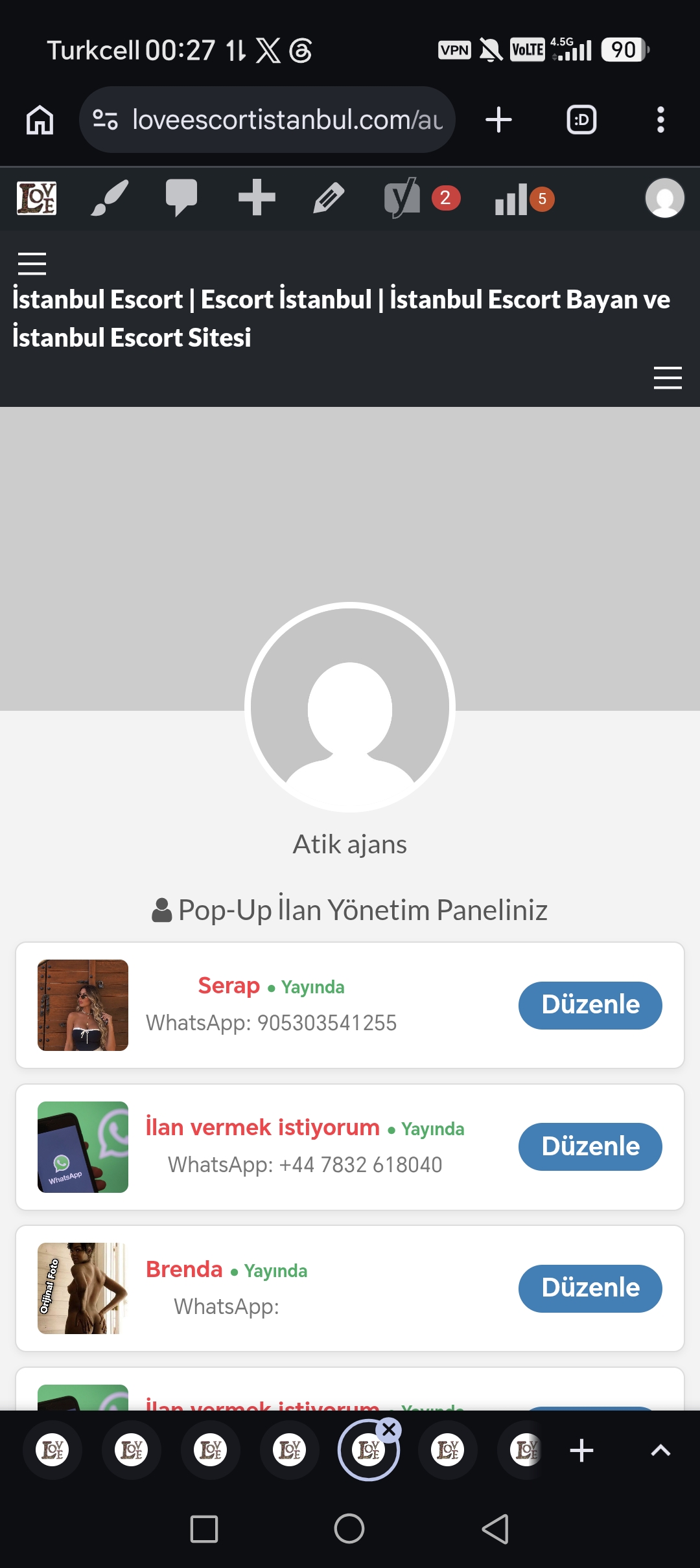 Tam ekran görmek için dokunun İlan vermek istiyorum